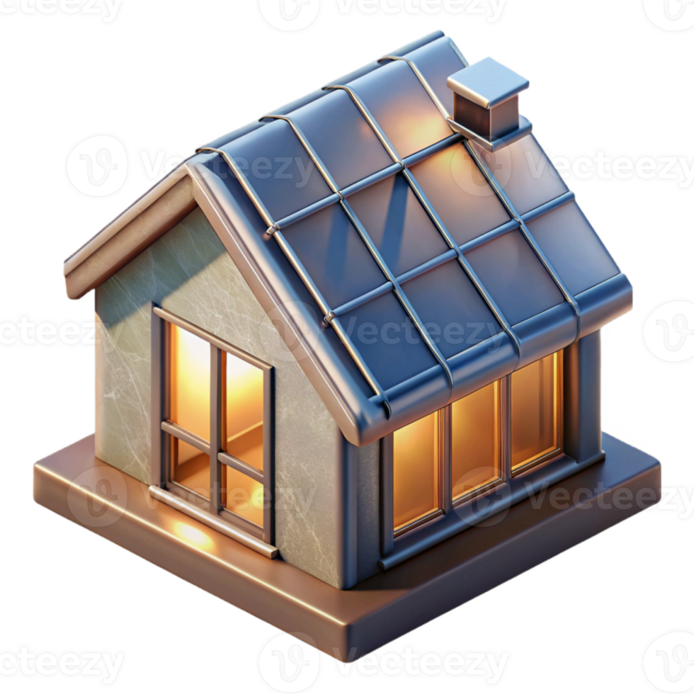 beautiful creative Passive Solar House Design Front View Cutout Image genuine png