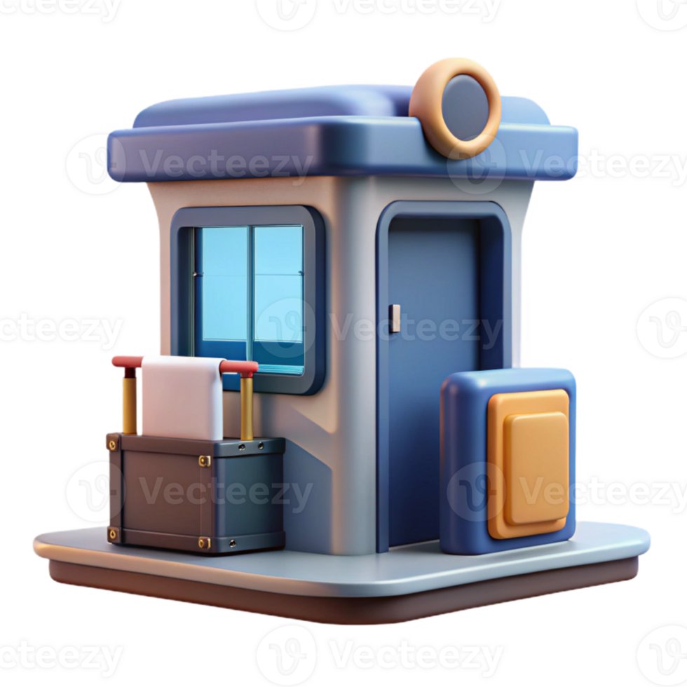 vibrant abstract Passport Control Booth Transparent original png