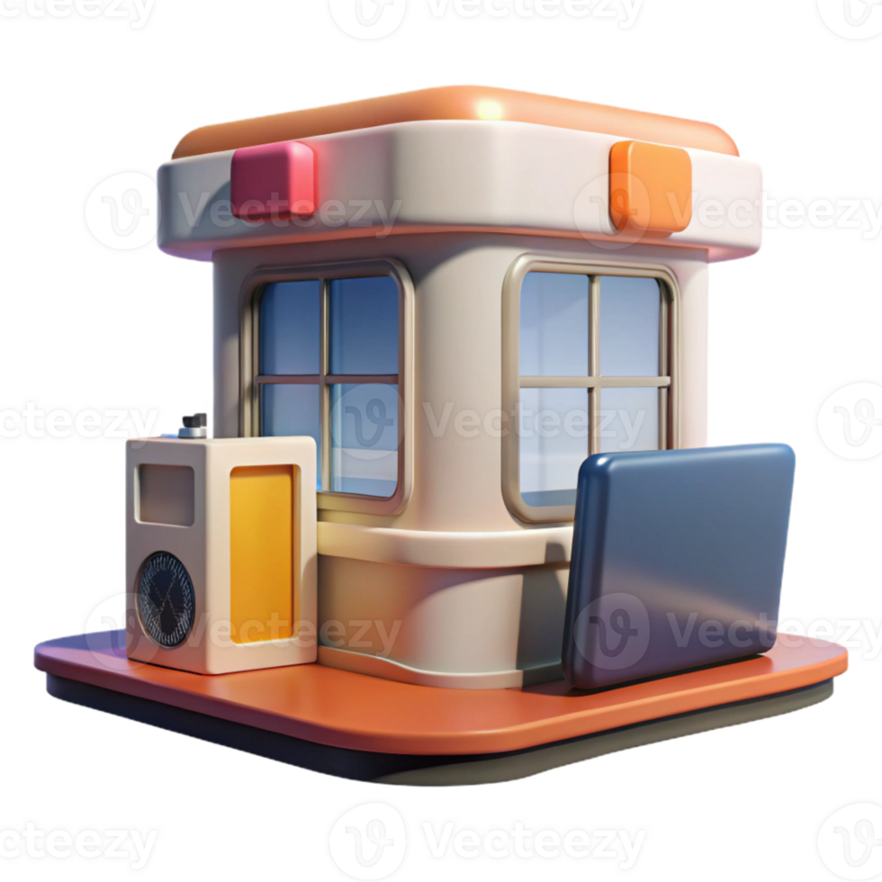 beautiful vintage Passport Control Booth Transparent professional png