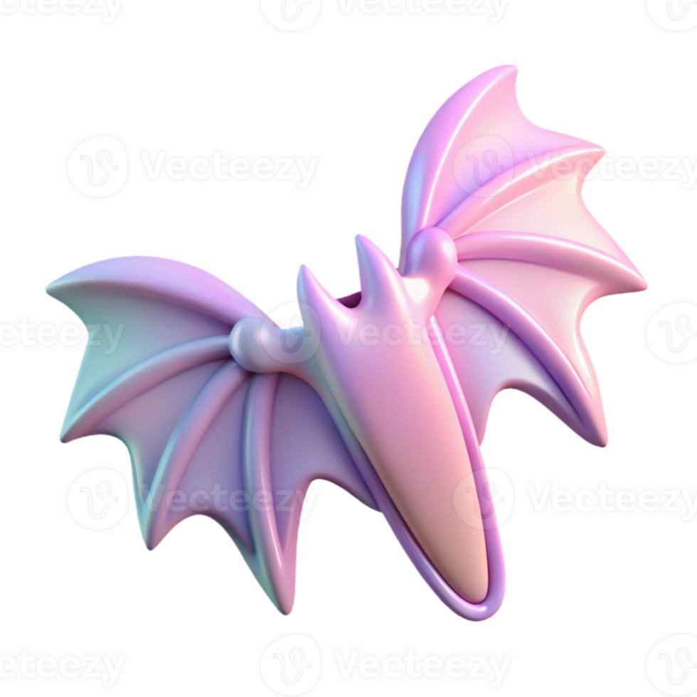 dramatic traditional Pastel Goth Bat Wing Hair Clips Cutout Transparent Background original png