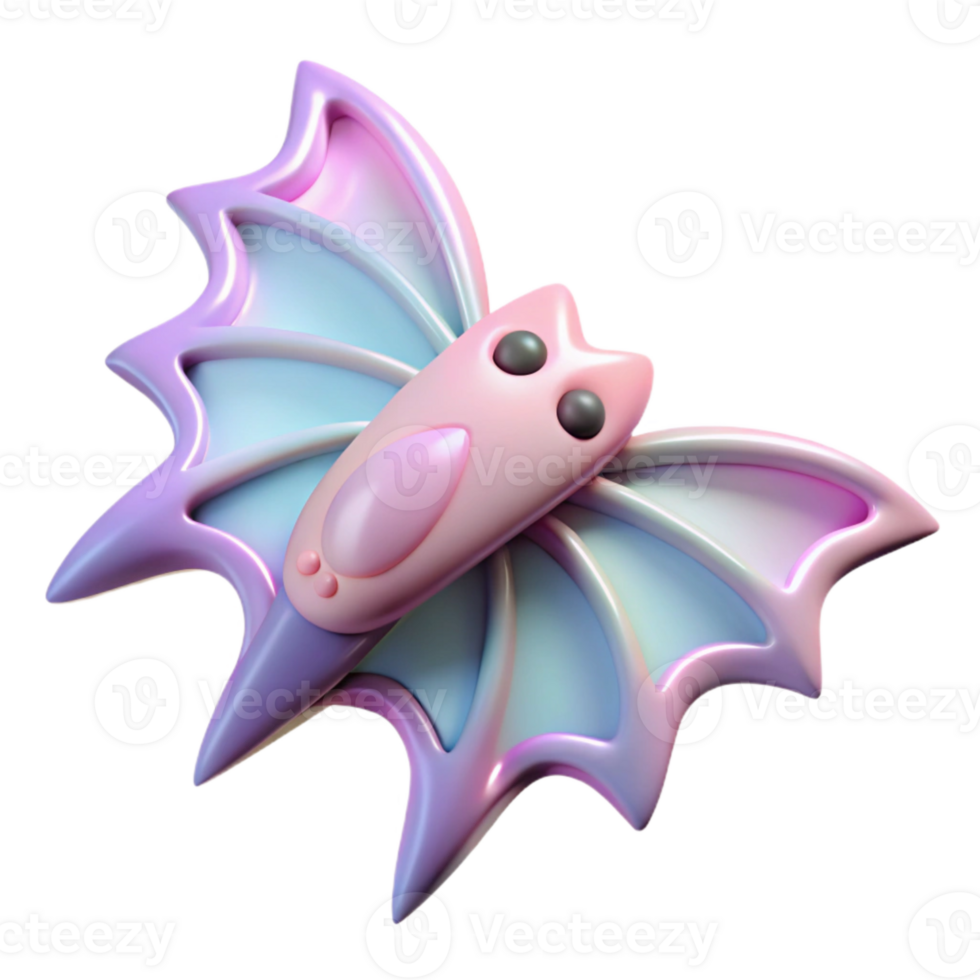 impressive traditional Pastel Goth Bat Wing Hair Clips Cutout Transparent Background detailed png