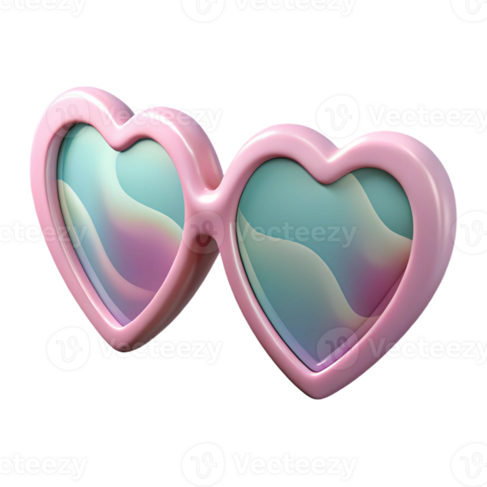 impressive creative Pastel Goth Heart Shaped Sunglasses Cutout Transparent Background authentic png