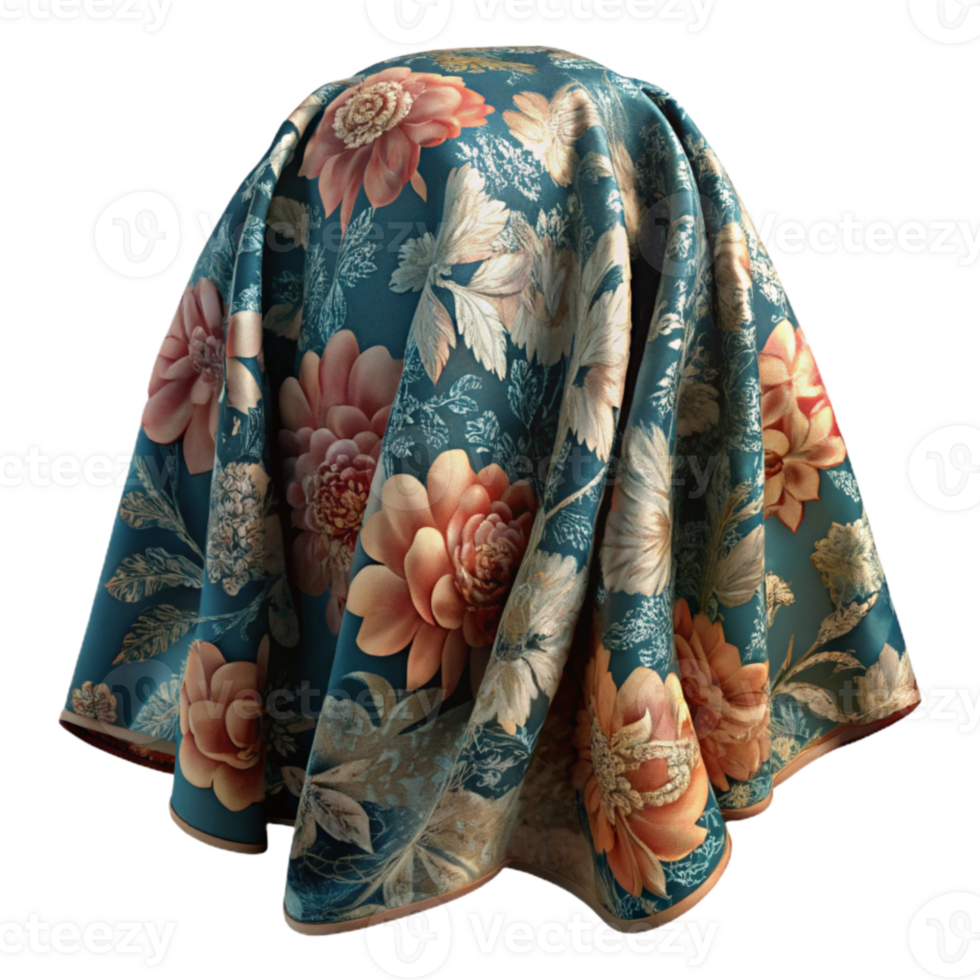 elegant vintage Patterned Fabric Floral Print detailed png
