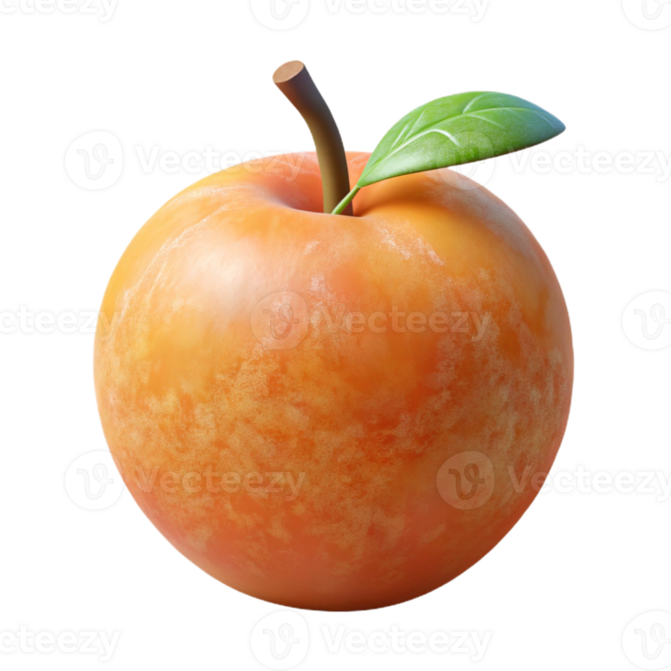 serene vintage Peach Fruit Orange Color Transparent Background authentic png