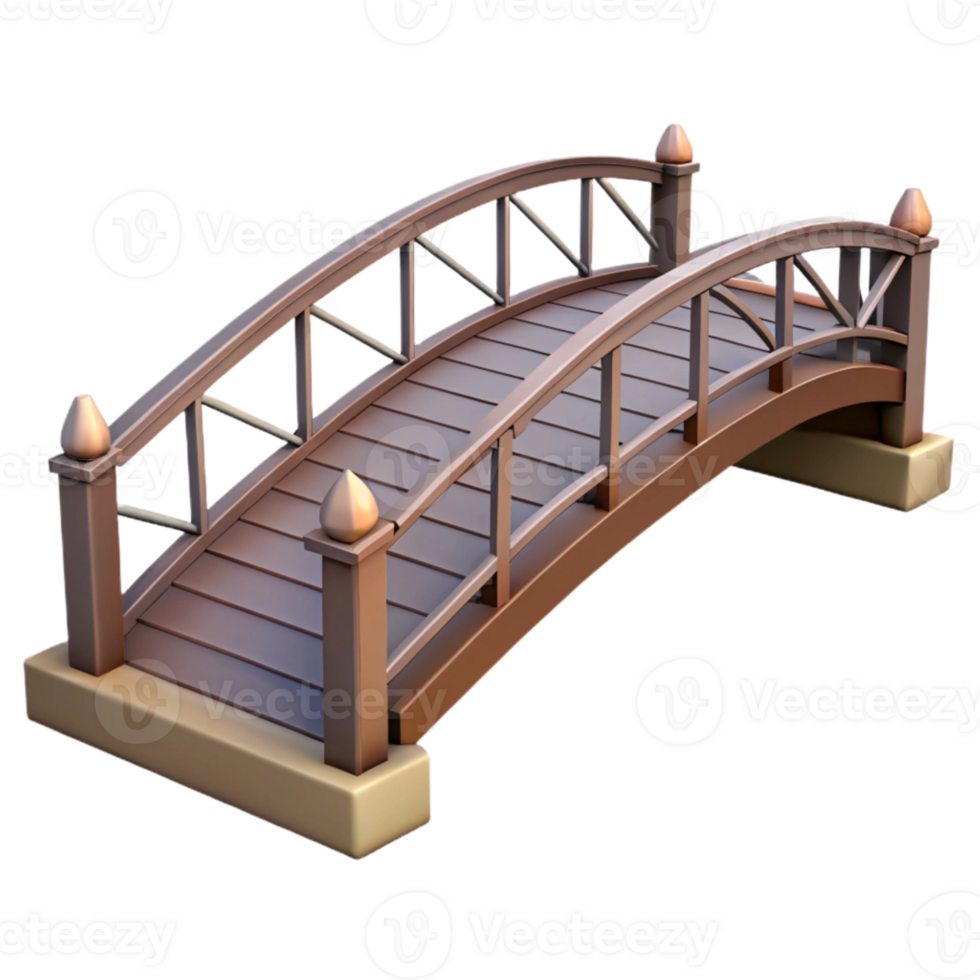 extraordinary vintage Pedestrian Bridge Angled View Cutout Transparent Background png