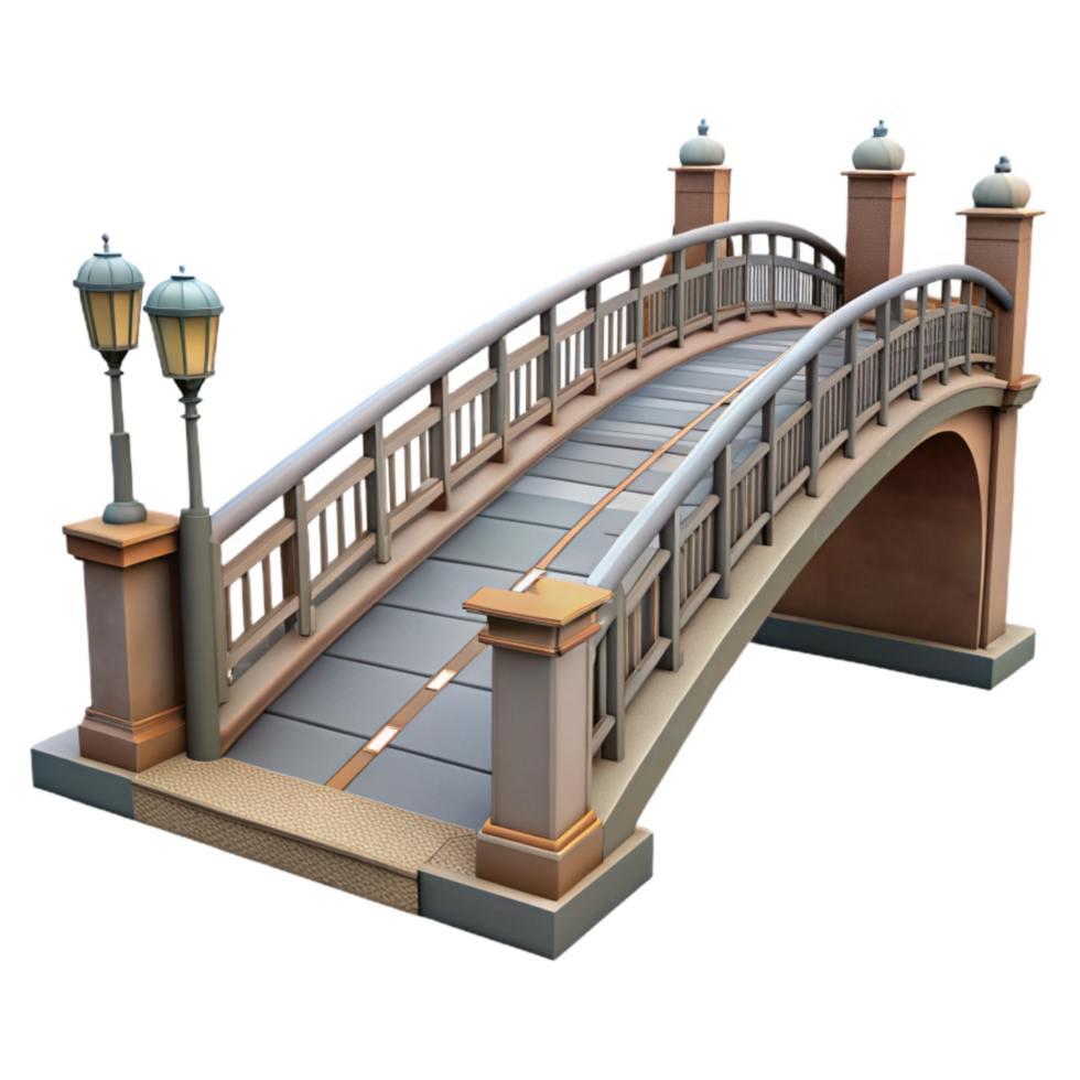 extraordinary contemporary Pedestrian Bridge Over City Street Transparent Background png