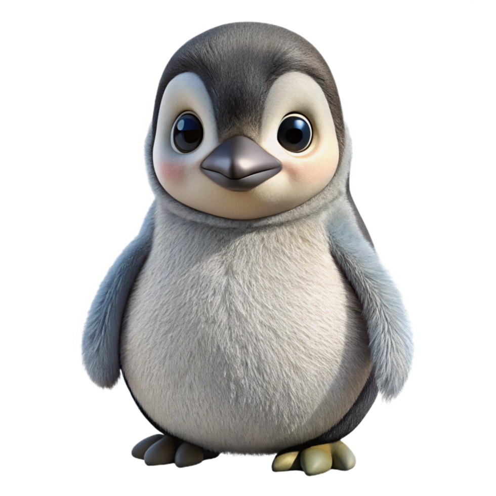 extraordinary artistic Penguin Chick Huddling Transparent Background exclusive png