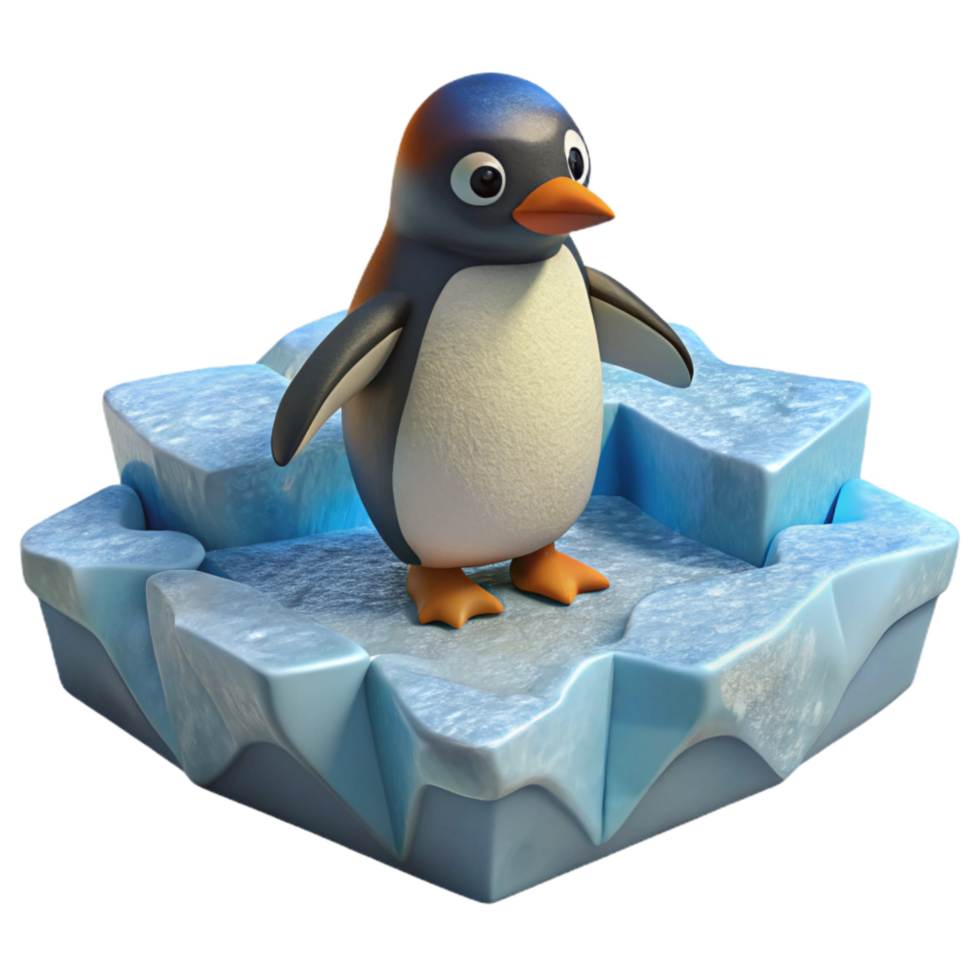 impressive abstract Penguin Walking Ice Floe Cutout exclusive png