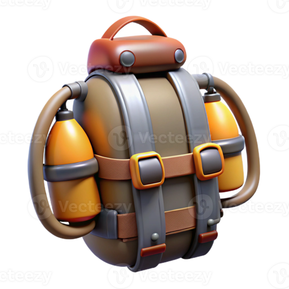 dramatic minimalist Personal Jetpack Rear View Transparent Background high resolution png