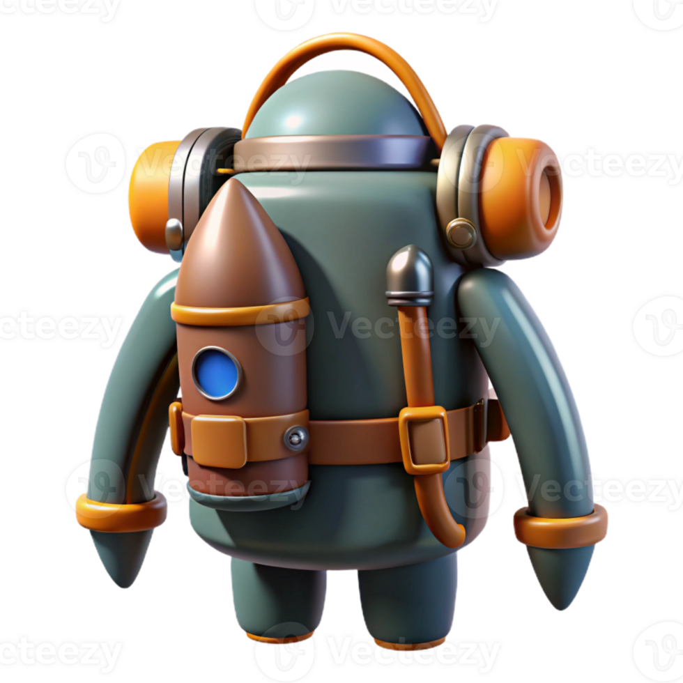 magnificent modern Personal Jetpack Rear View Transparent Background authentic png
