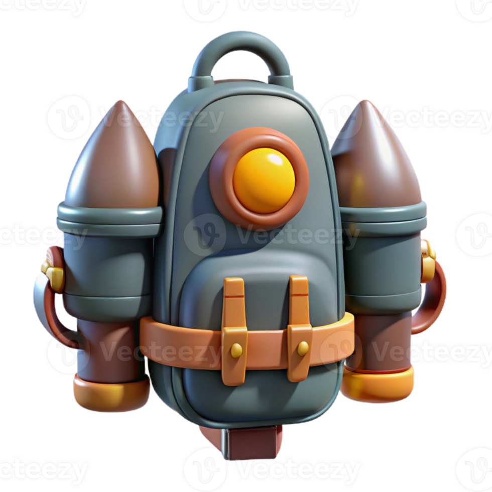 stunning classic Personal Jetpack Rear View Transparent Background genuine png