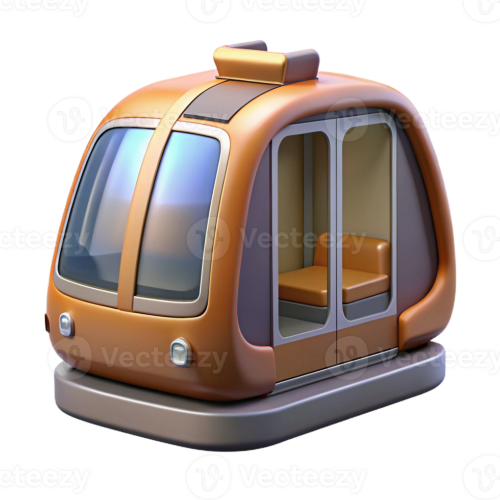 stunning minimalist Personal Rapid Transit Pod Cutout Transparent Background detailed png