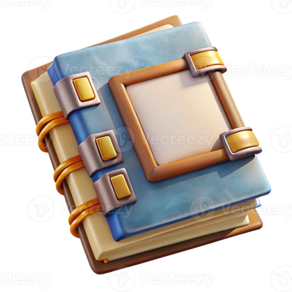 stunning abstract Photo Album with Blank Pages Transparent Background detailed png