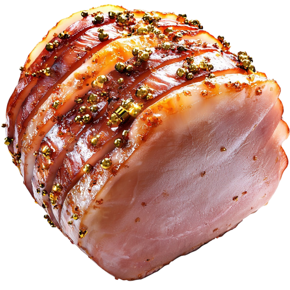 Savory roasted ham a outer layer seasoning png