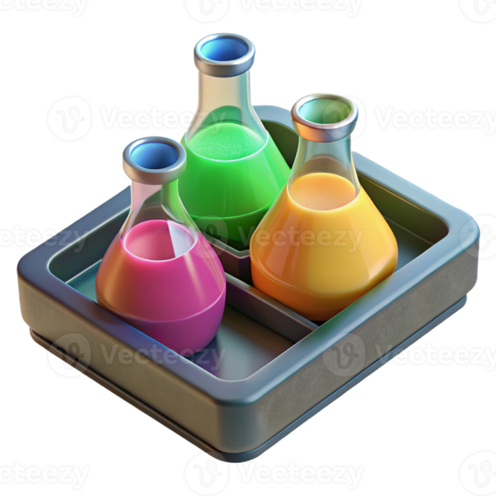 dramatic modern Photo Developing Trays with Chemicals Transparent Background premium png