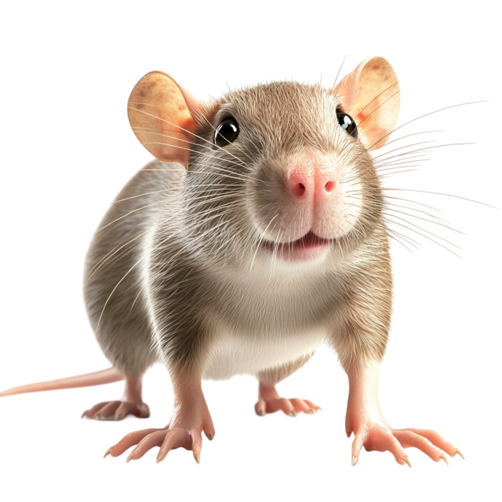 Curious little mouse fur pink ears sting alert png