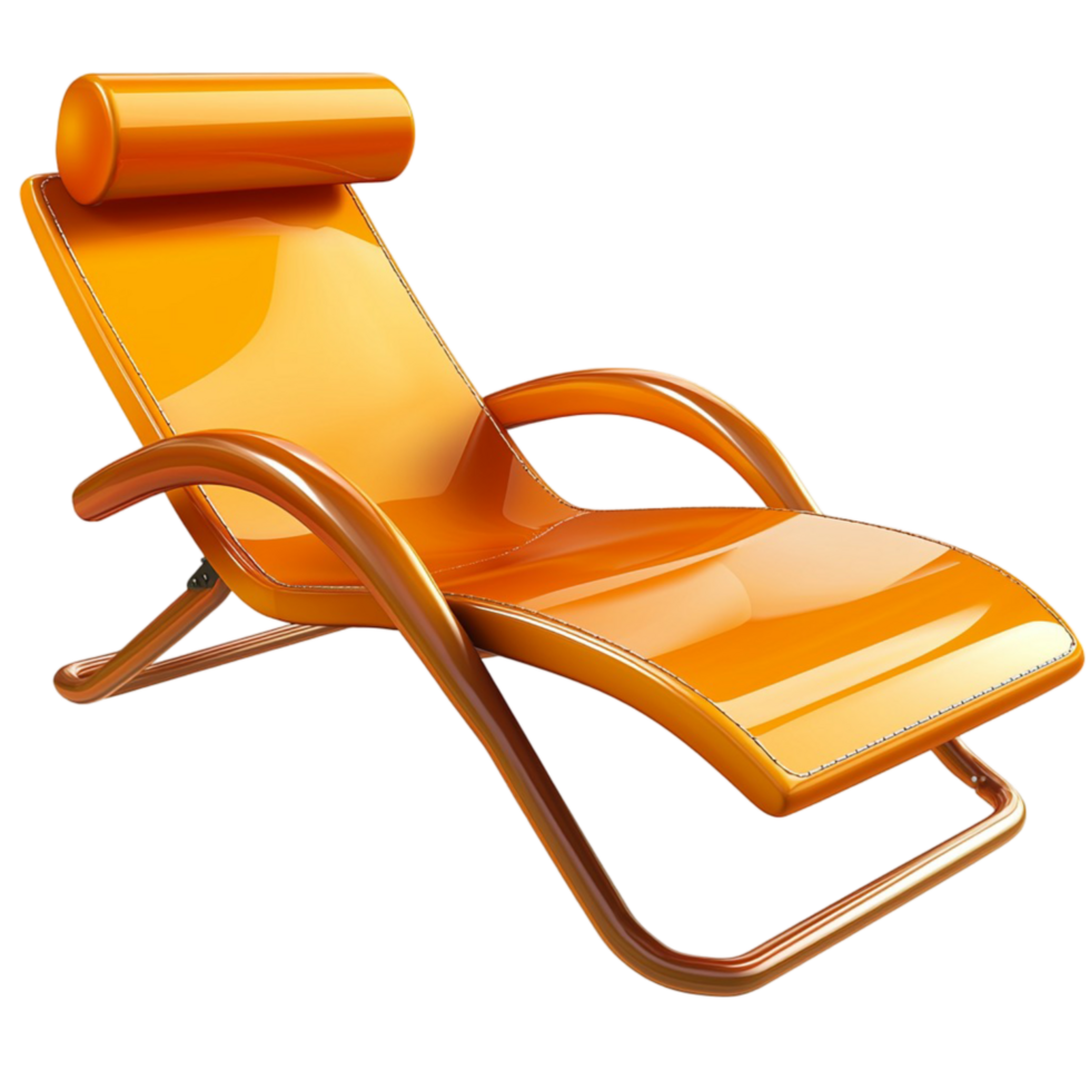 orange lounge chair a sleek comfortable design png