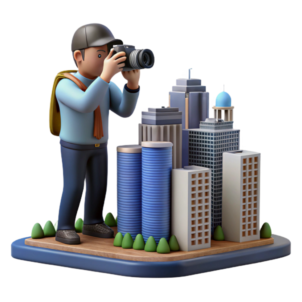 elegant rustic Photographer Taking Photo of Wildlife Cutout genuine png
