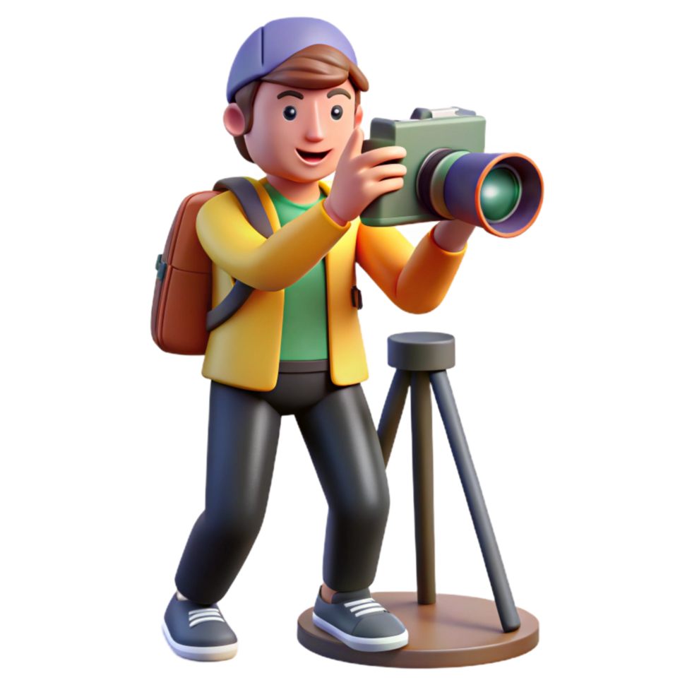 impressive classic Photographer Taking Pictures in Studio Transparent Element genuine png