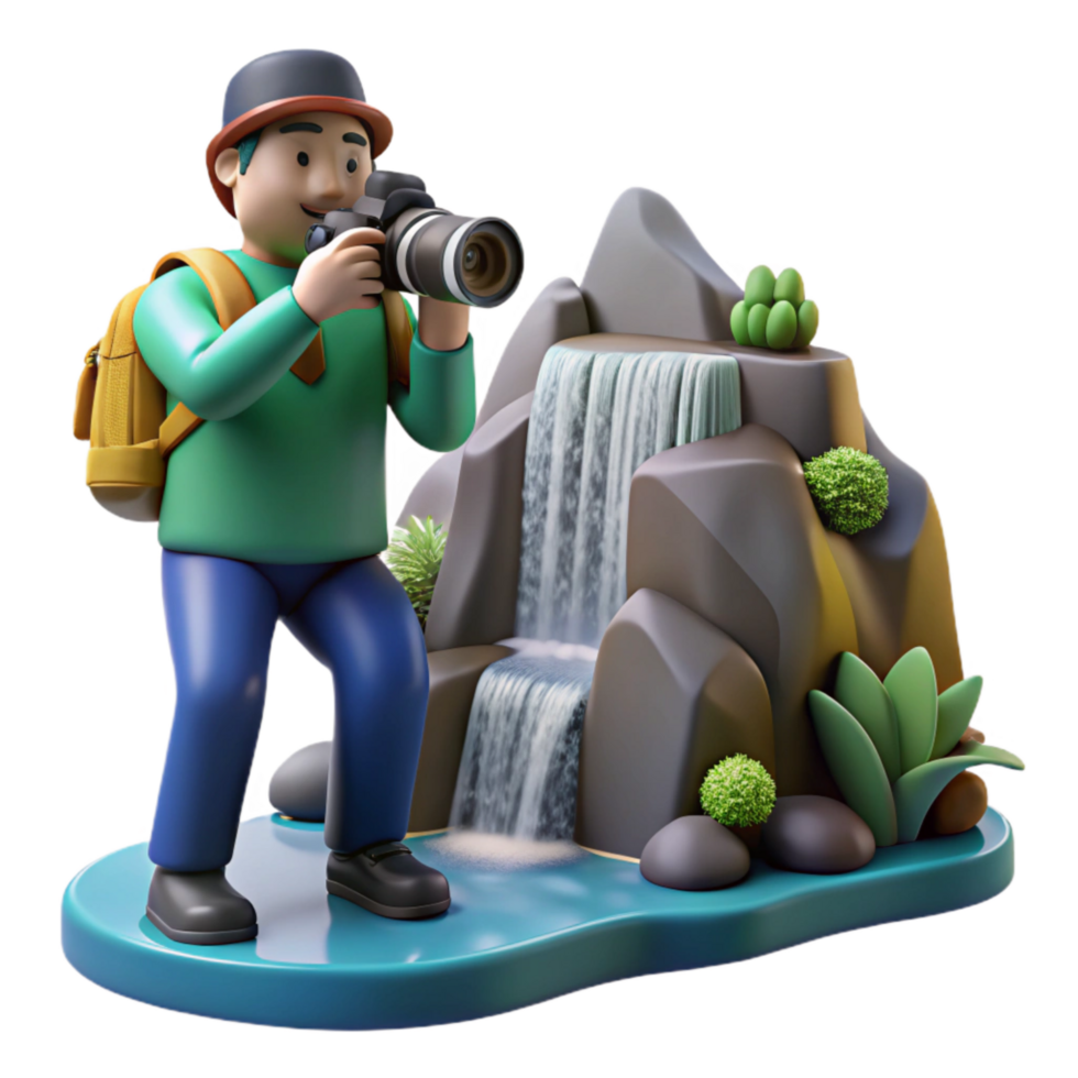 elegant artistic Photographer Taking Photo of Wildlife Cutout detailed png