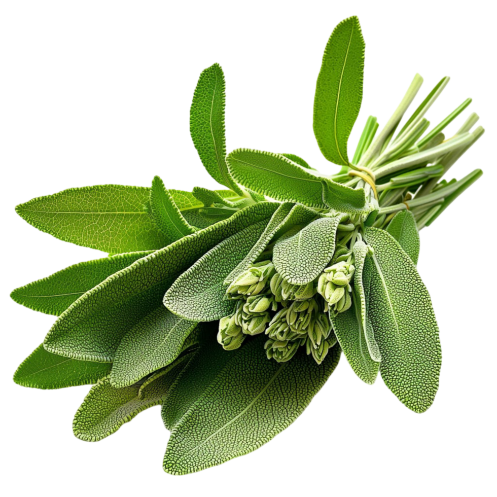 green sage leaves a slightly fuzzy texture an aromatic scent png