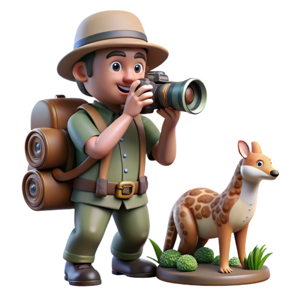magnificent artistic Photographer with Camera Capturing Mountain Landscape professional png