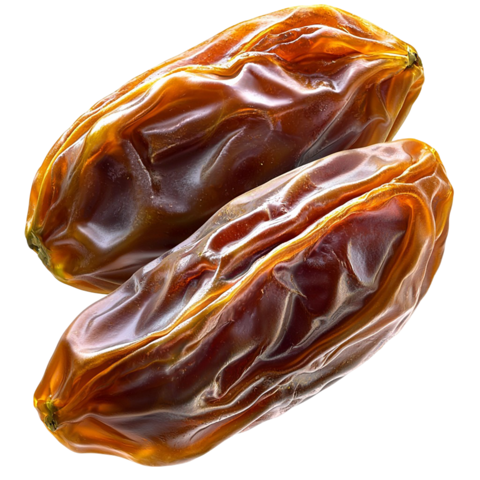 Two plump glossy tes a caramellike texture png