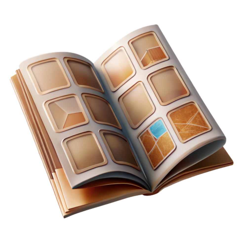 magnificent minimalist Photography Magazine Open Page Transparent Background original png