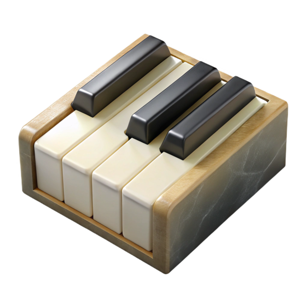 vibrant creative Piano Keys Ivory and Ebony Finish Cutout Transparent Background high quality png