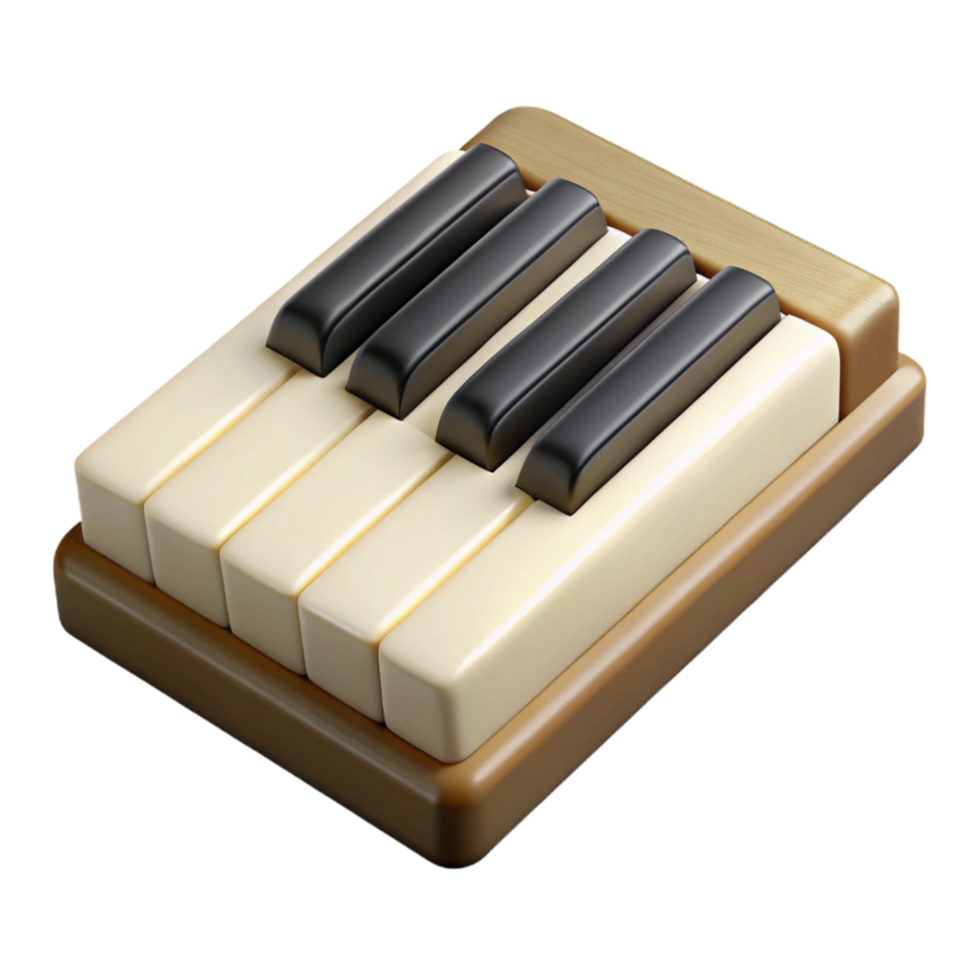 dramatic rustic Piano Keys Ivory and Ebony Finish Cutout Transparent Background authentic png