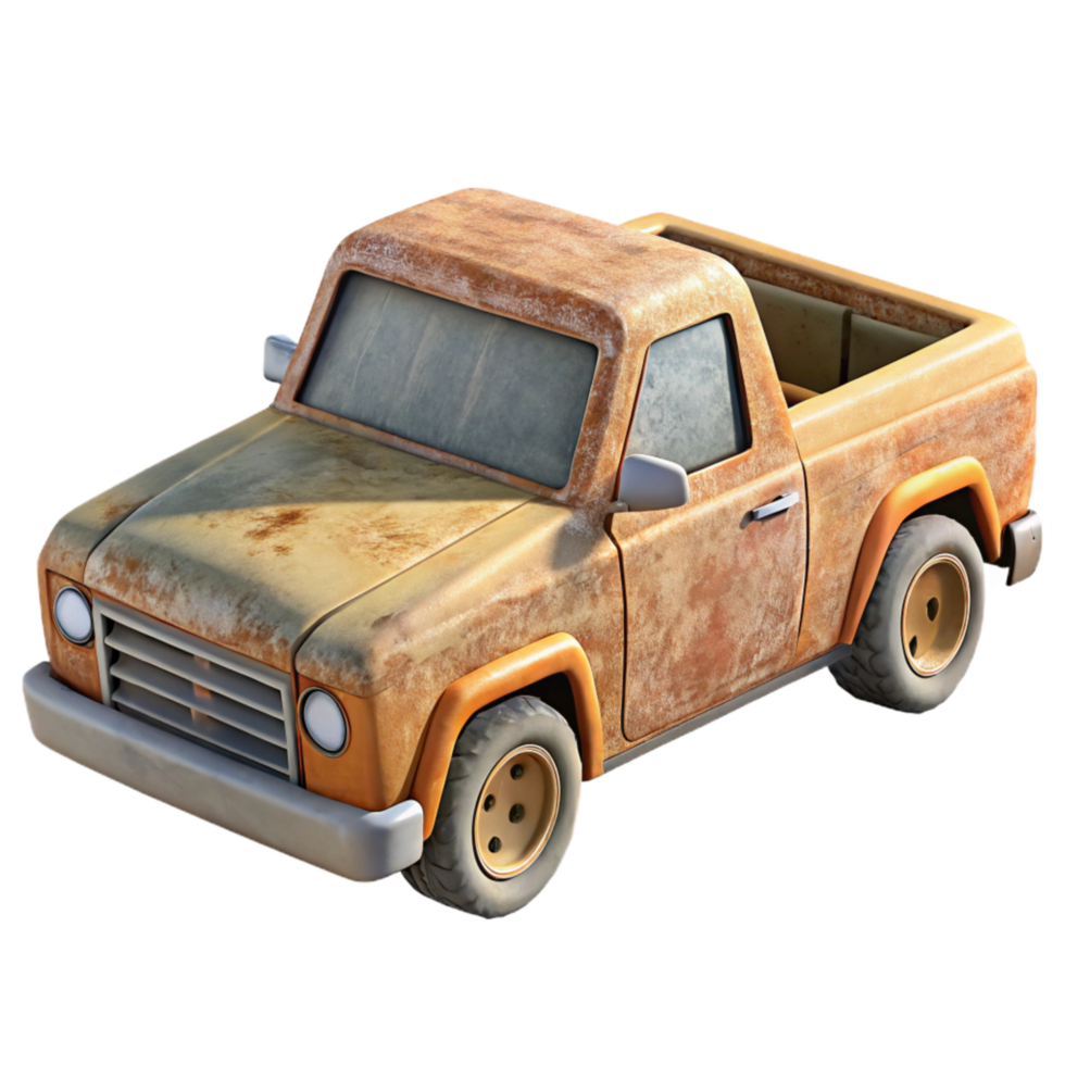 serene modern Pickup Truck with Bed Liner Cutout detailed png