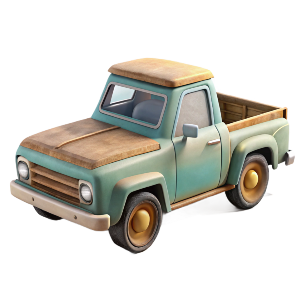 stunning rustic Pickup Truck with Tow Hitch Cutout premium png
