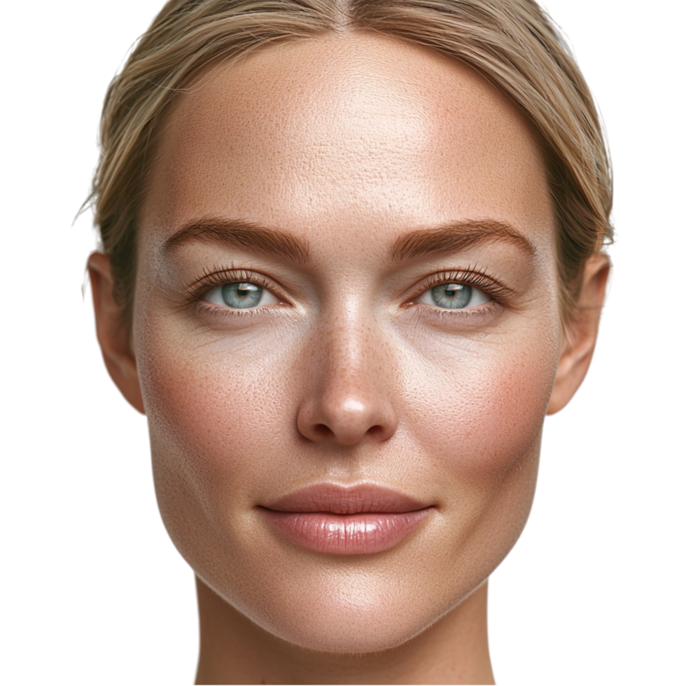 Beautiful woman glowing skin a confident expression png