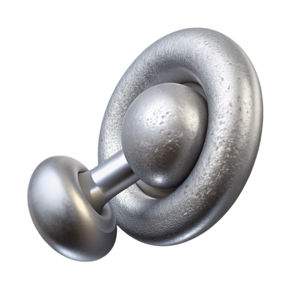 dramatic minimalist Piercing Stud Silver Isolated png