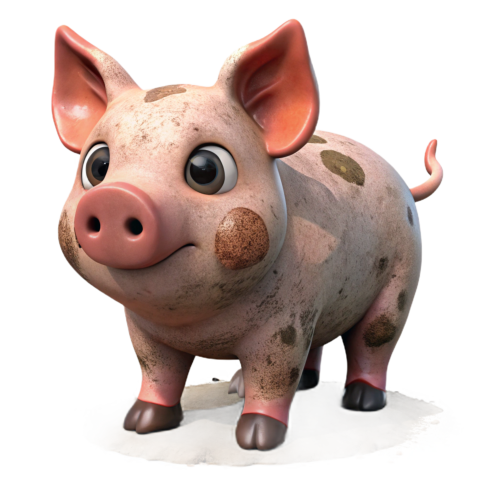 magnificent creative Pig in Mud professional png