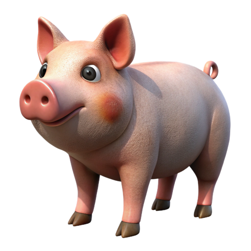 dramatic abstract Pig in Pen Cutout Side View png