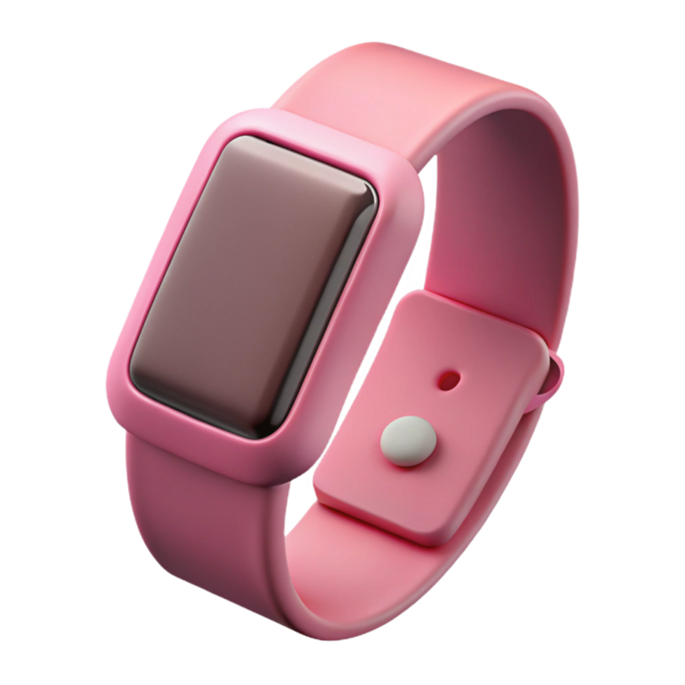 elegant modern Pink Fitness Tracker Wrist Shot Isolated premium png
