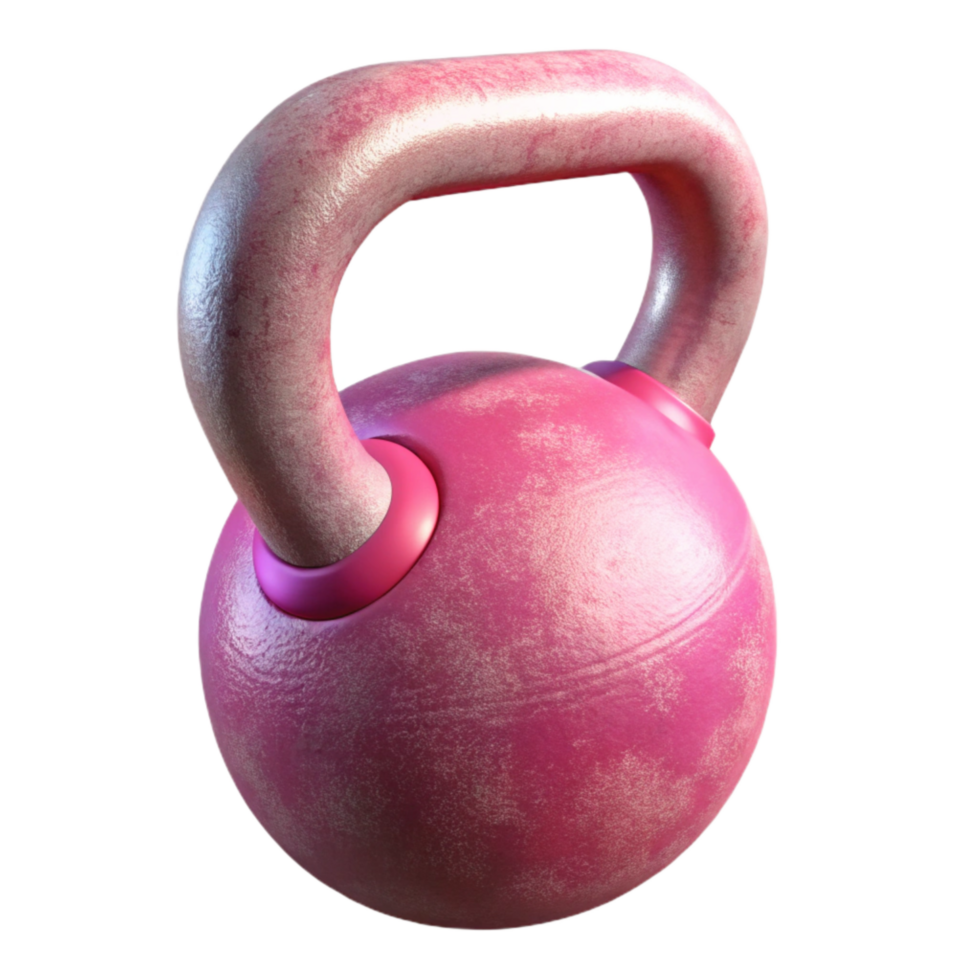 beautiful rustic Pink Kettlebell Angled View Cutout exclusive png