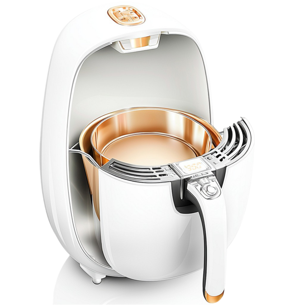 white air fryer an open basket png