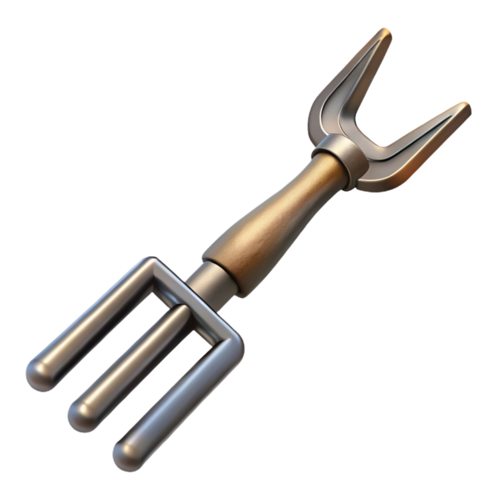 elegant rustic Pitchfork Tines with Metal original png