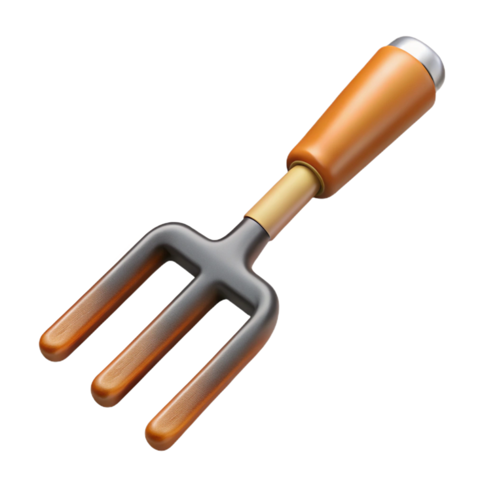 beautiful minimalist Pitchfork Transparent with Wooden Handle authentic png