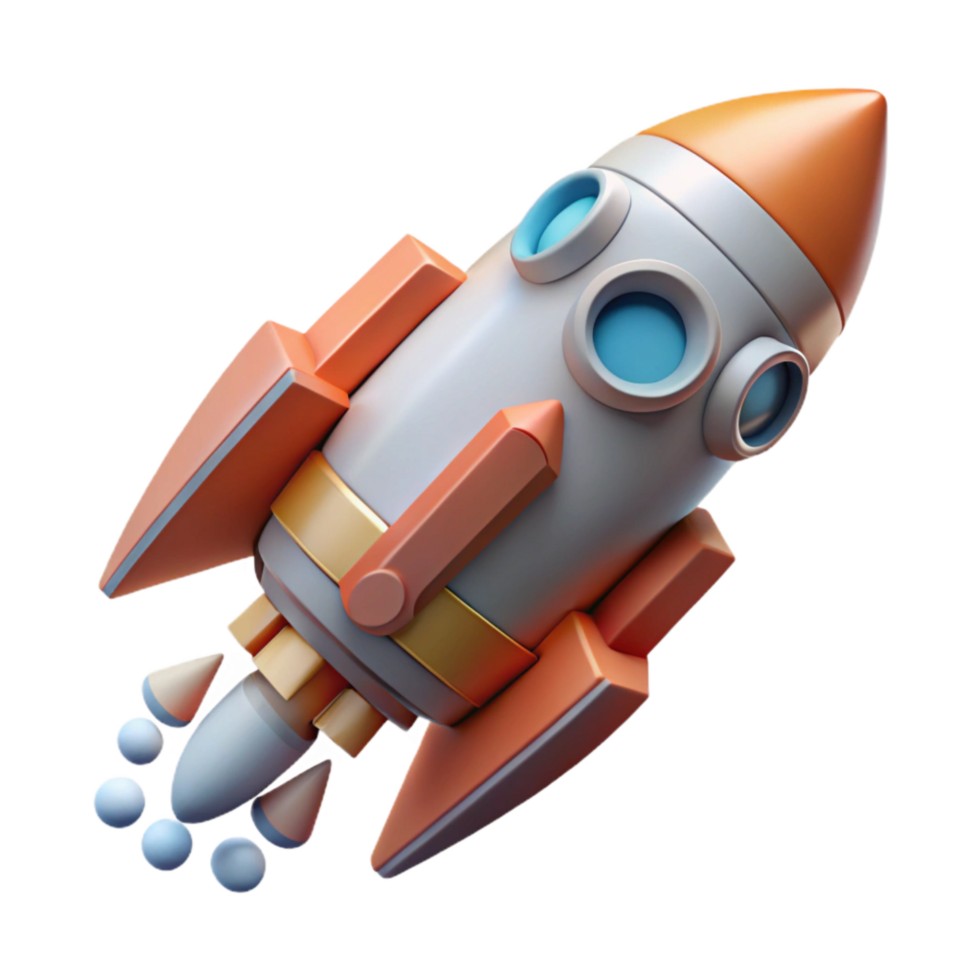 beautiful vintage Pixel Art Spacecraft Launching Into Space Cutout high resolution png