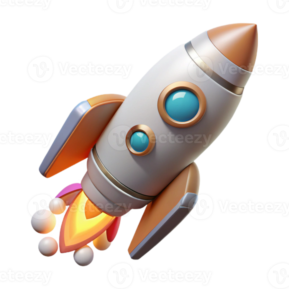 vibrant rustic Pixel Art Spacecraft Launching Into Space Cutout genuine png