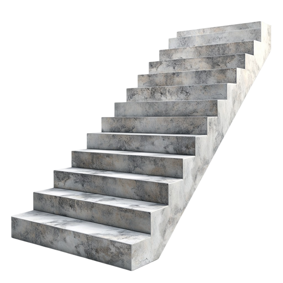 concrete staircase wide steps leading upward a solid design png