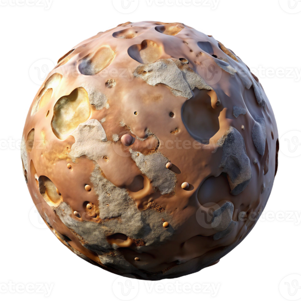 serene vintage Planet Surface Rocky Terrain Texture Transparent Background Cutout authentic png
