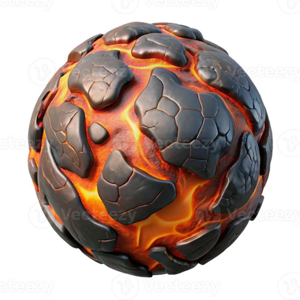 stunning creative Planet Surface with Lava Flows with Molten Rock authentic png