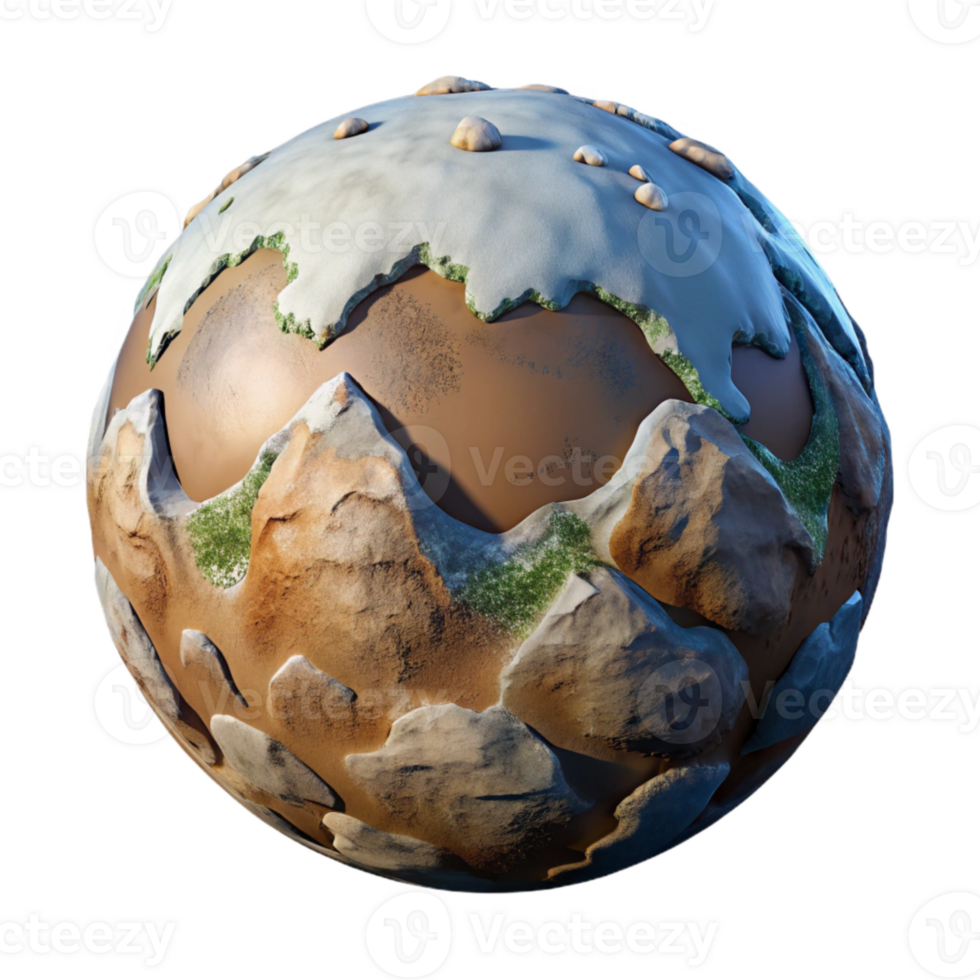 elegant rustic Planet Surface with Mountains with Realistic Terrain exclusive png