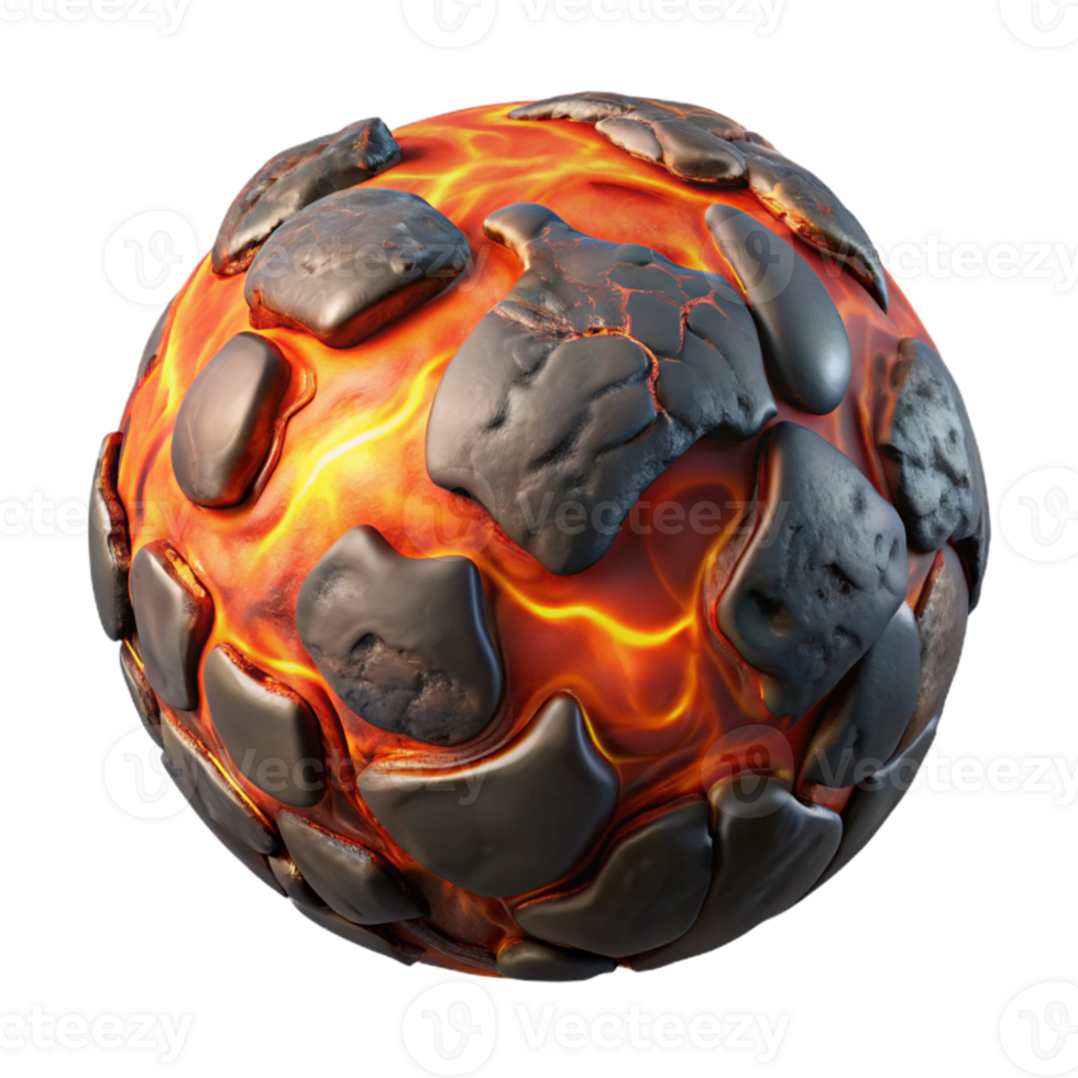 elegant traditional Planet Surface with Lava Flows with Molten Rock high quality png