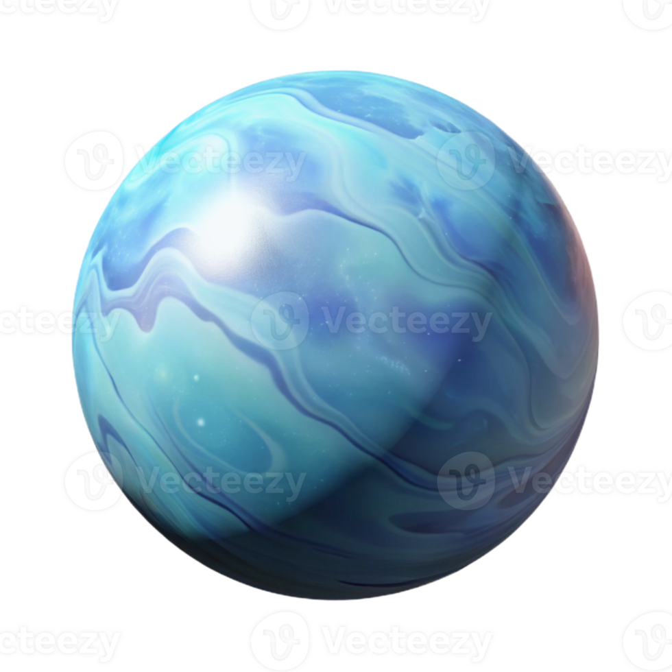 magnificent abstract Planet with Atmosphere Top View Transparent Element detailed png