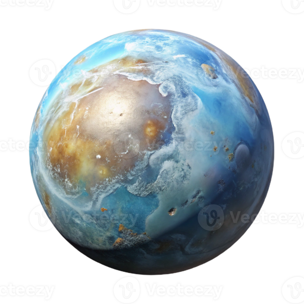 beautiful abstract Planet with Atmosphere Top View Transparent Element authentic png